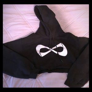 Black Nfinity Cropped Sweatshirt. Size S. Cheer